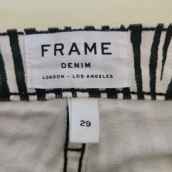 frame denim zebra print le high straight jeans womens size 29 - Picture 6 of 8